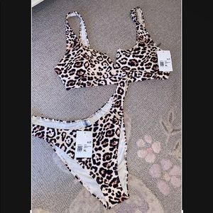 NWT Forever21 Women’s Leopard Print Bikini Size XL